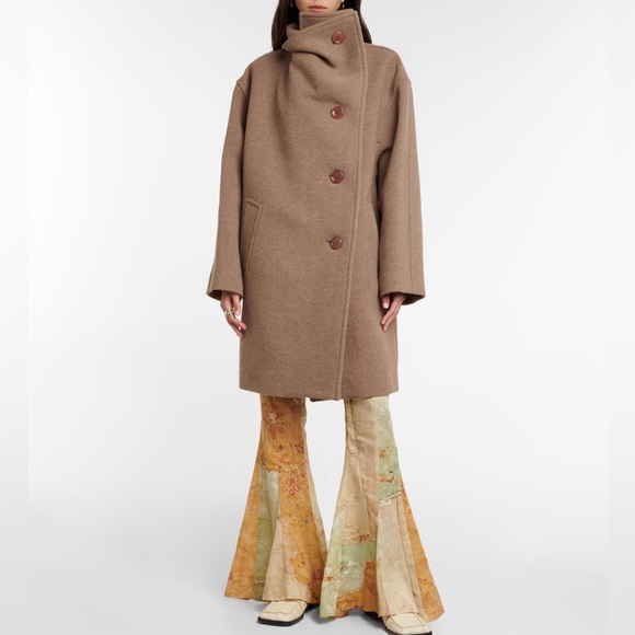 Acne Tan Wool Coat - Picture 4 of 12